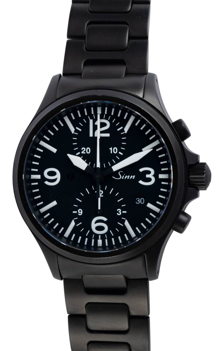 Sinn - 756 Duochronograph : 756 : SOLD OUT : black dial on PVD coated
