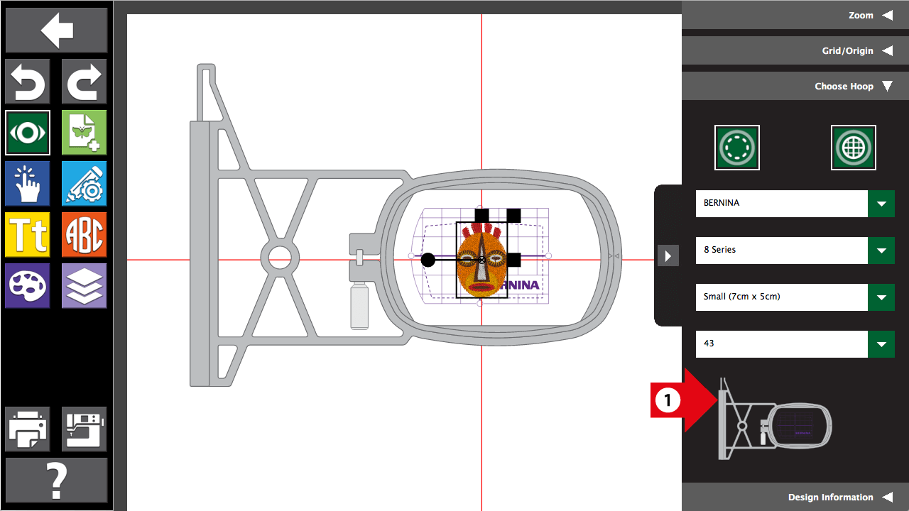 BERNINA Toolbox Monogramming embroidery software for creating
