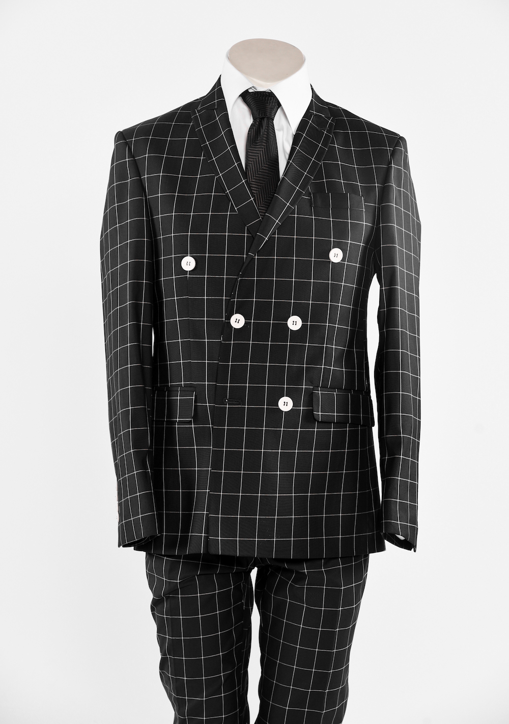 Checkered Black Suit Berra Tailors