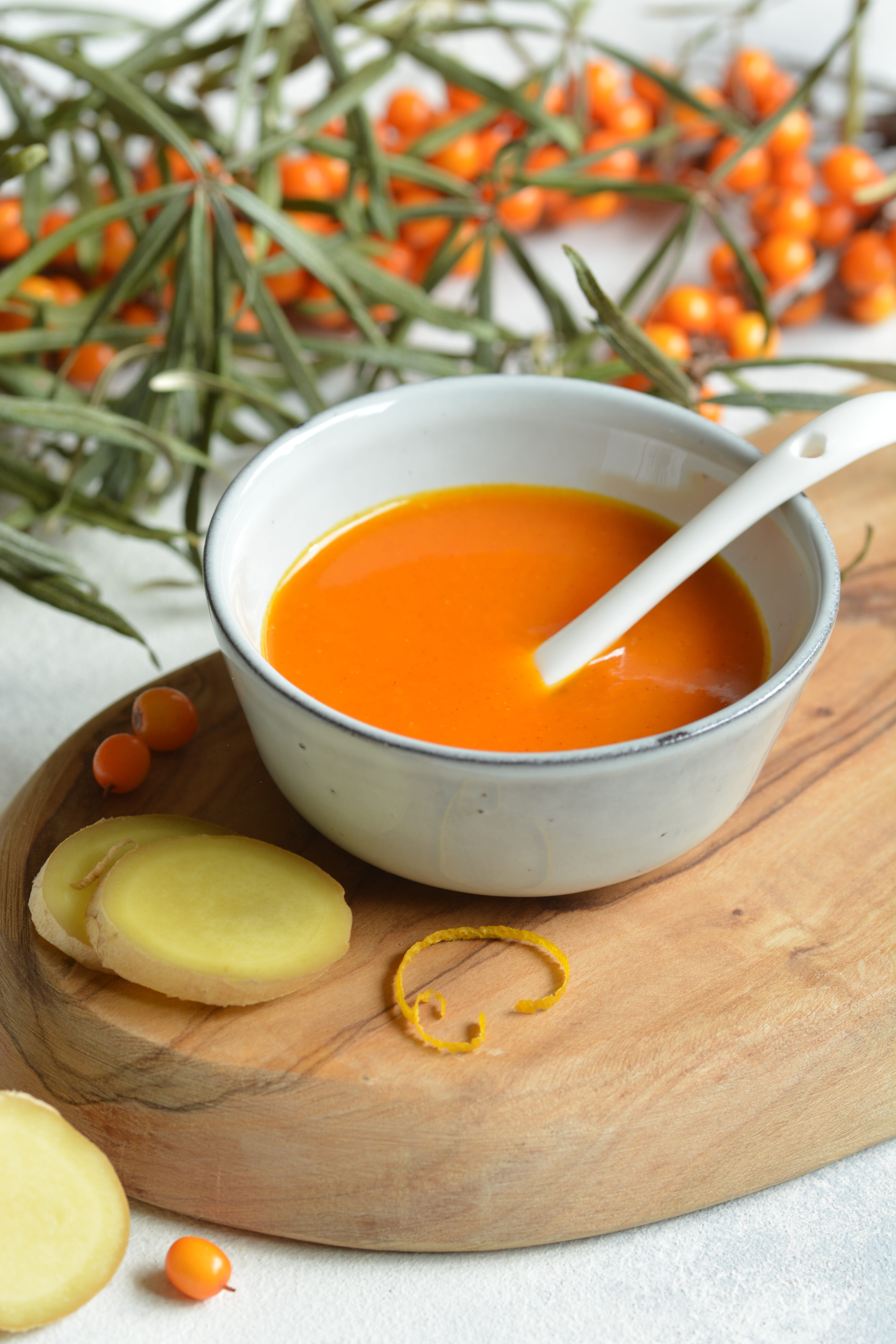 Sea buckthorn sauce with ginger and orange zest Berries & Lime