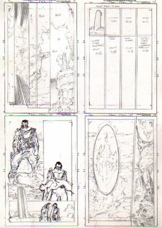 Tom Grindberg  Silver Surfer prelim18  11 x 8.5 inches Comic Art