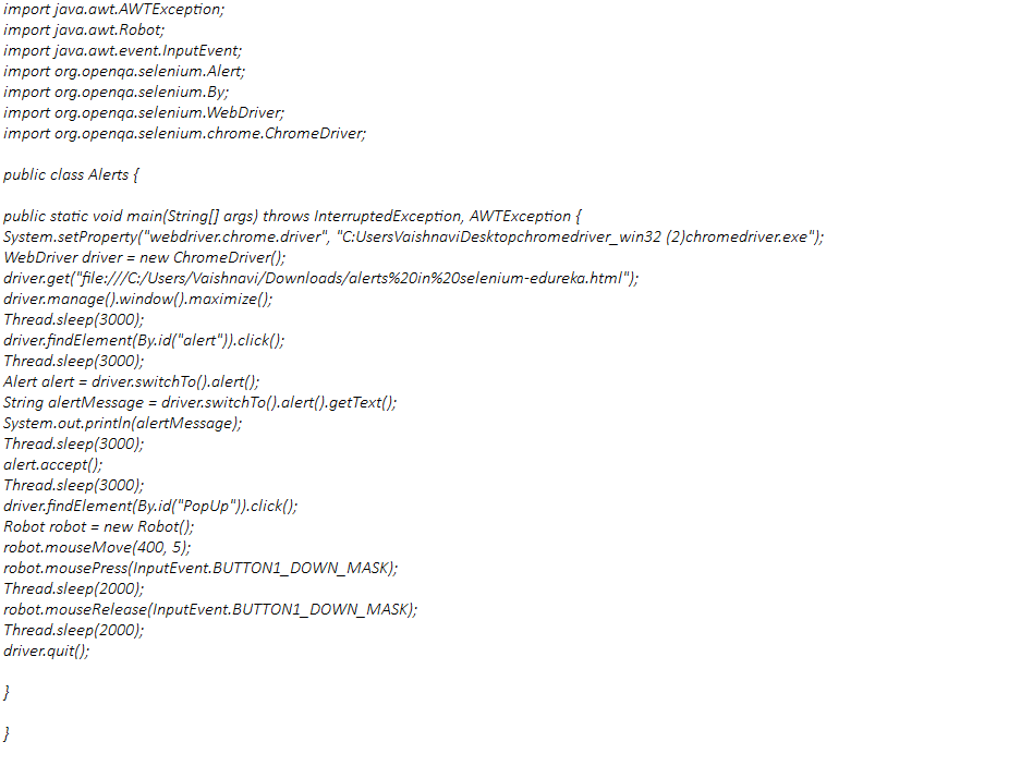 Alert & Popup Window Handling in Selenium WebDriver Besant Technologies