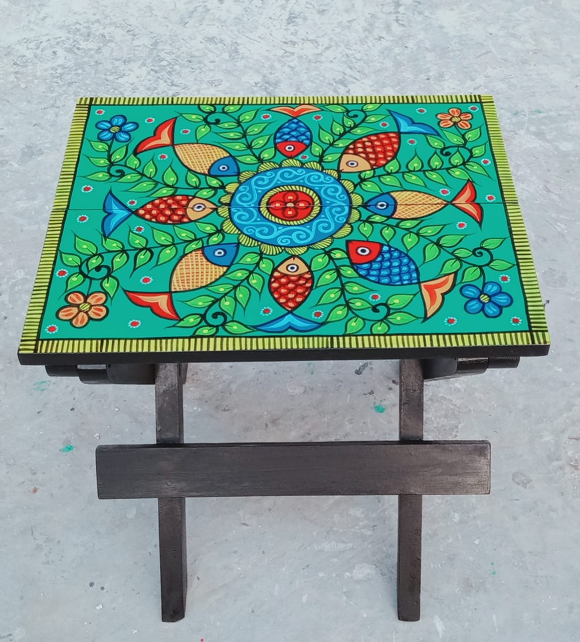Hand Painted Folding Table Beshi Deshi