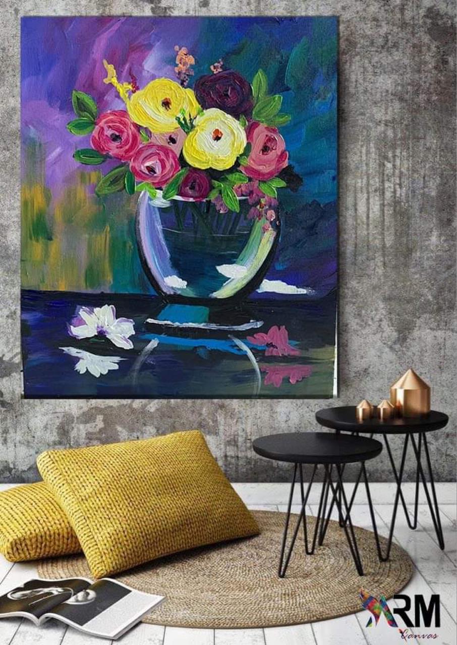 Acrylic colour canvas hand painting Beshi Deshi