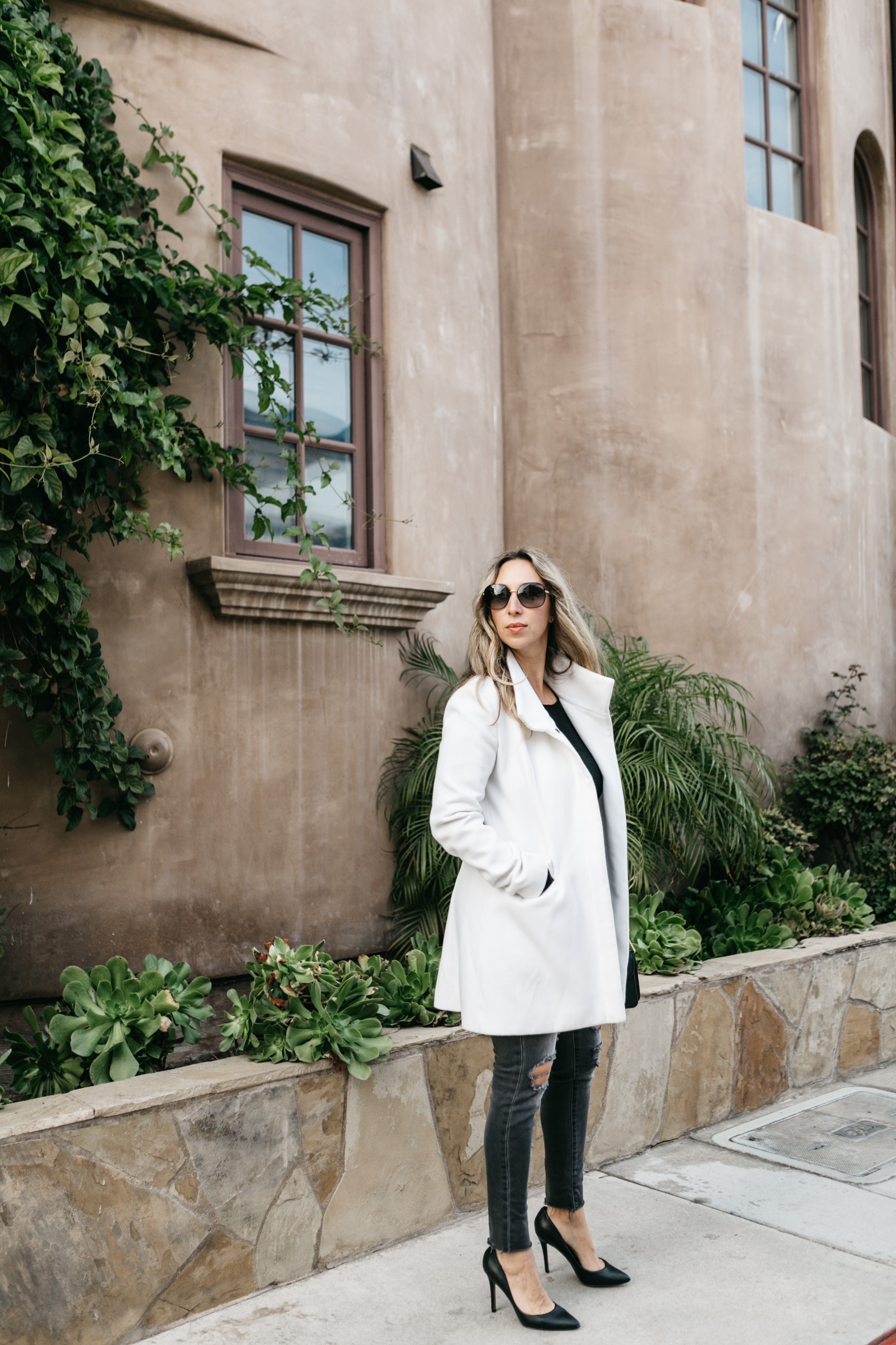 winter white wool blazer