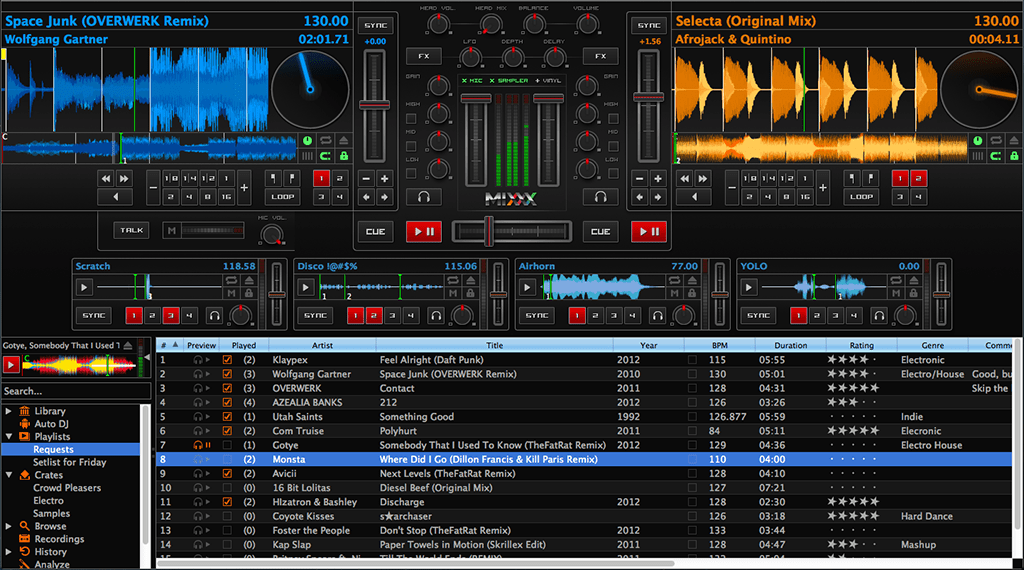 Mixxx besplatan DJ program