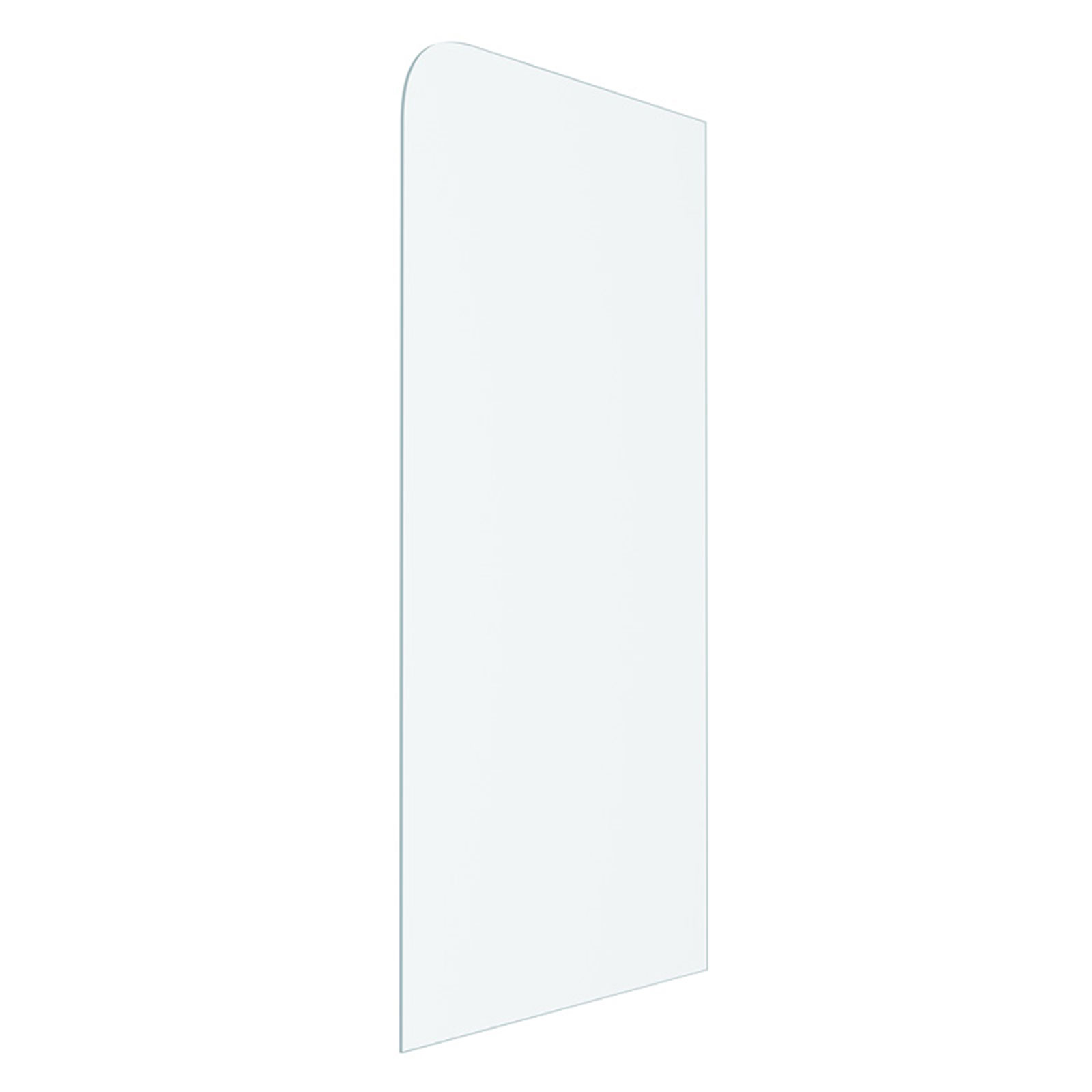 Clear Panel Fixed Radius Panel 2050mmH 997mmW Bespoke Glass Interiors
