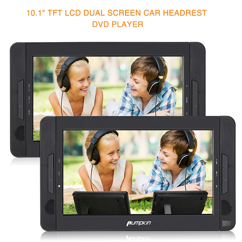 10.1" Dual Screen DVD Player TFT Screen Car Backseat Headrest Portable
