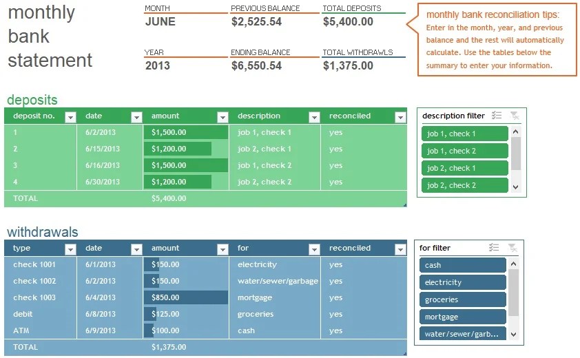 Free Bank Statement Template [Excel, Word, PDF] Best Collections