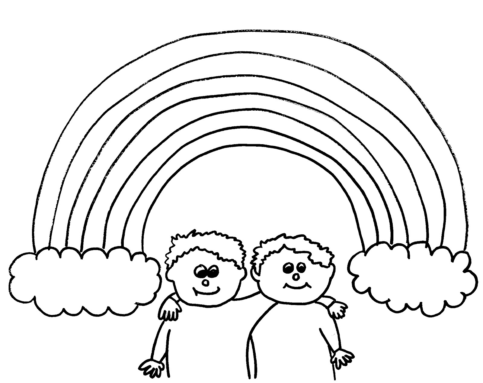 Rainbow Coloring Pages for Kids Kidpid