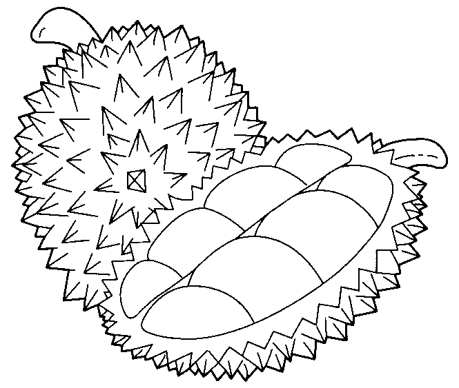 Durian Coloring Page Free Fruit Coloring Pages, Coloring Pages.