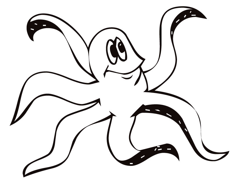 Octopus Real Sea Animals For Kids Printable Free Coloring Pages :.