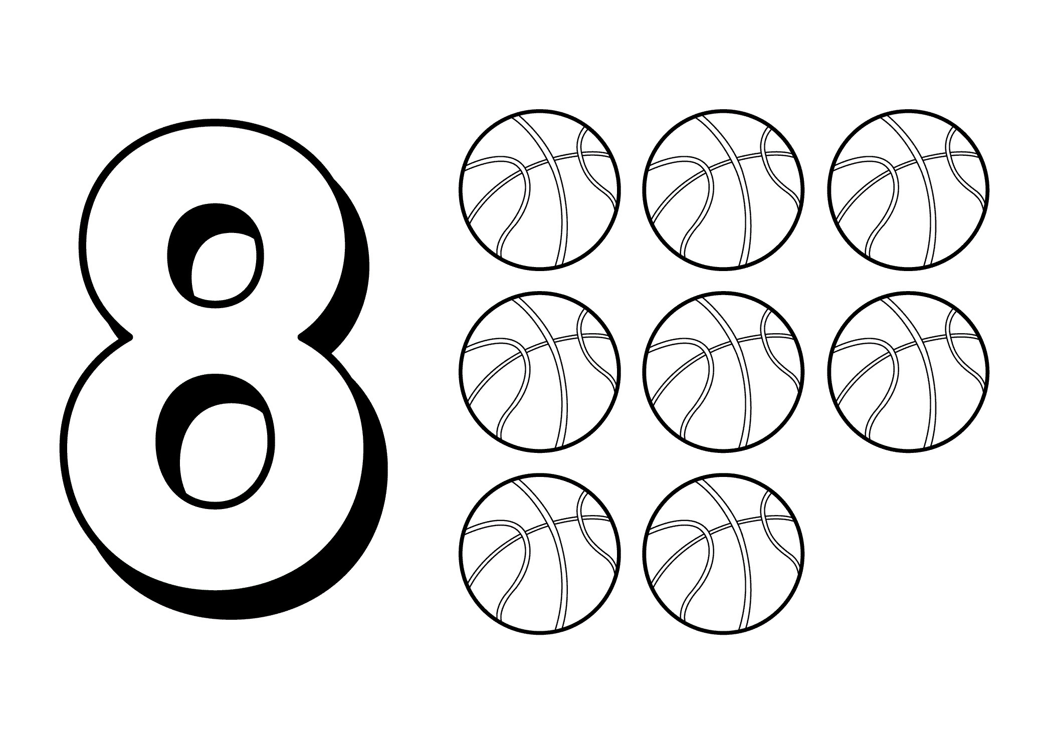 Free Printable Number Coloring Pages For Kids