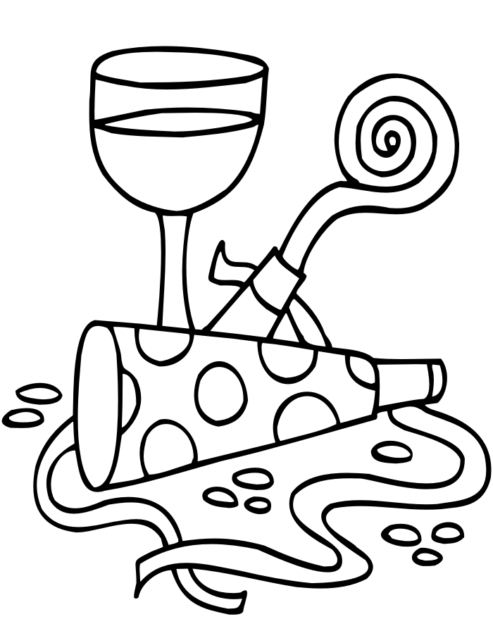 Happy New Year And Holiday Coloring Page 2023 Happy New Year Coloring Pages - Best Coloring Pages For Kids