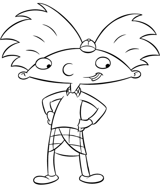 Hey Arnold! Coloring Pages for Kids Printable Free Download.
