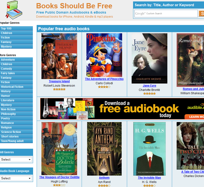 Free Audio Books 10 Audiobook Websites Best eBook Readers