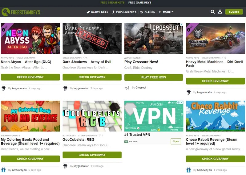 How to get free Steam Keys (Giveaway sites) in 2021