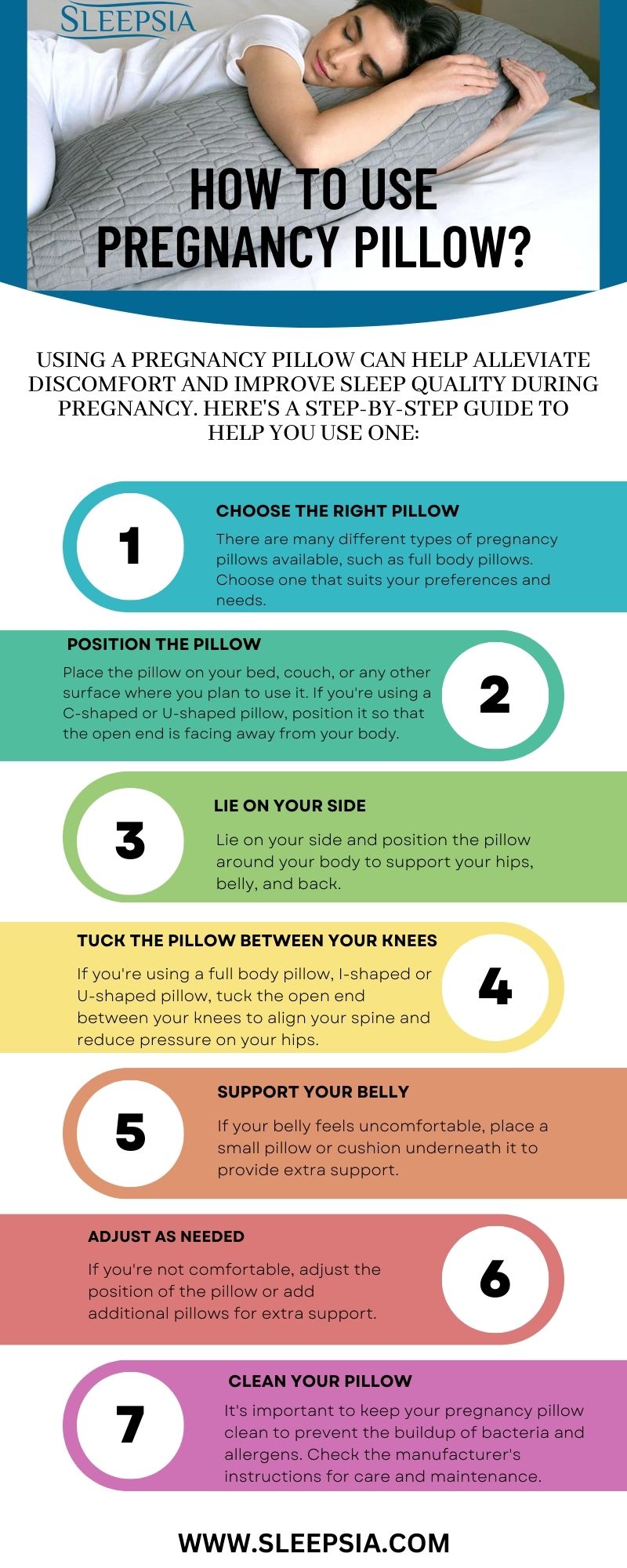 How To Use Pregnancy Pillow Step By Step Guide Sleepsia