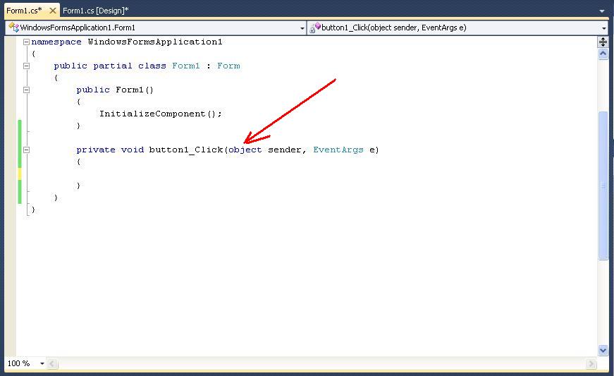 C. Windows Forms. Example of event programming of button click BestProg