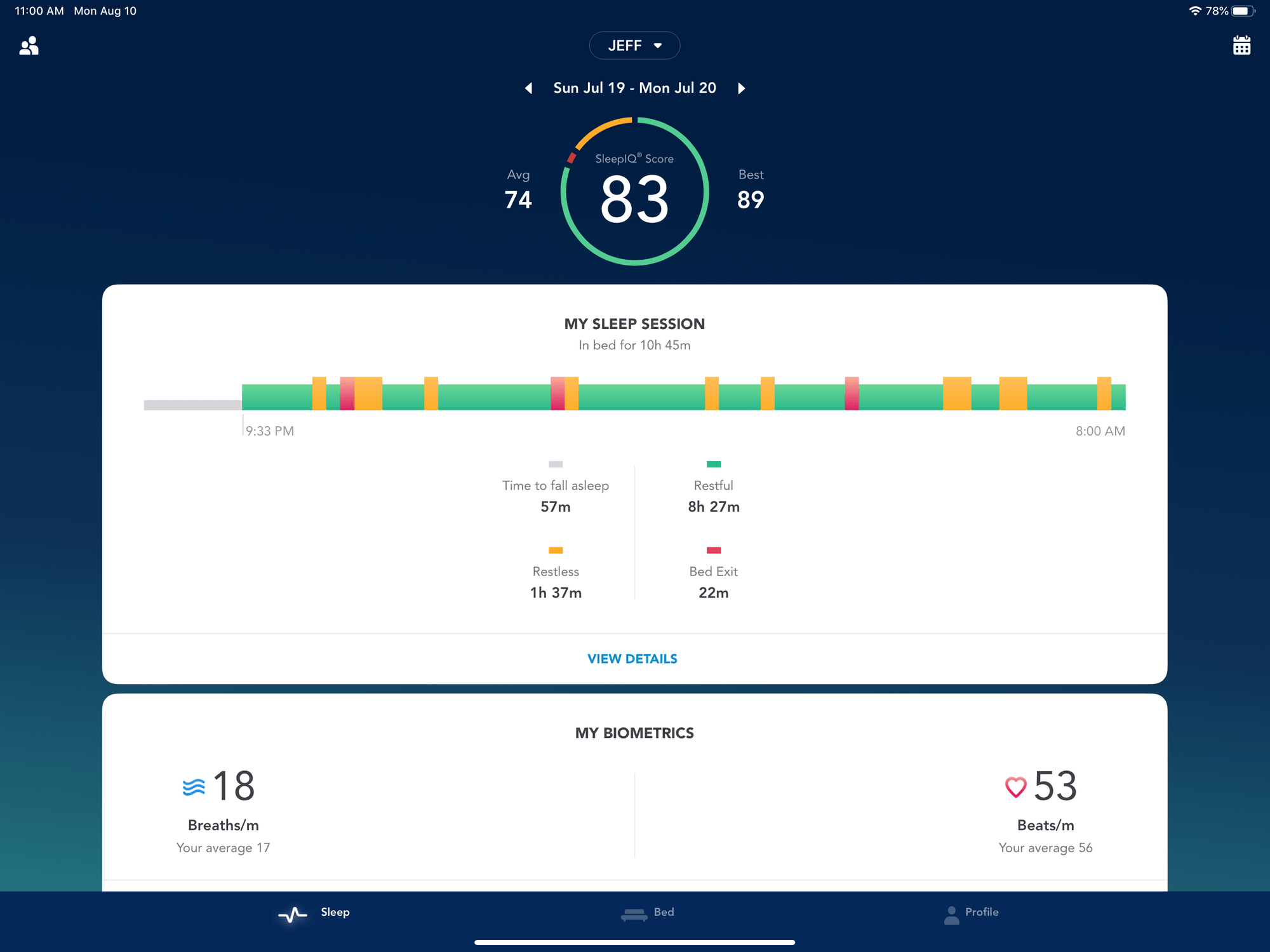 Review Sleep Number P6 mattress with base