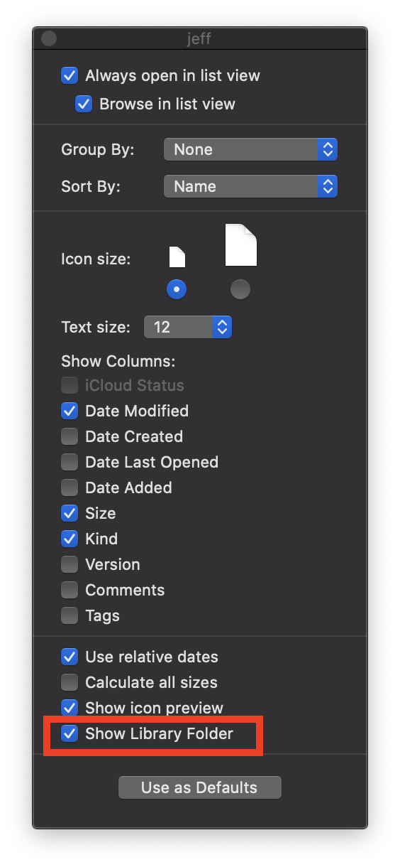How to unhide and show the Library folder in macOS