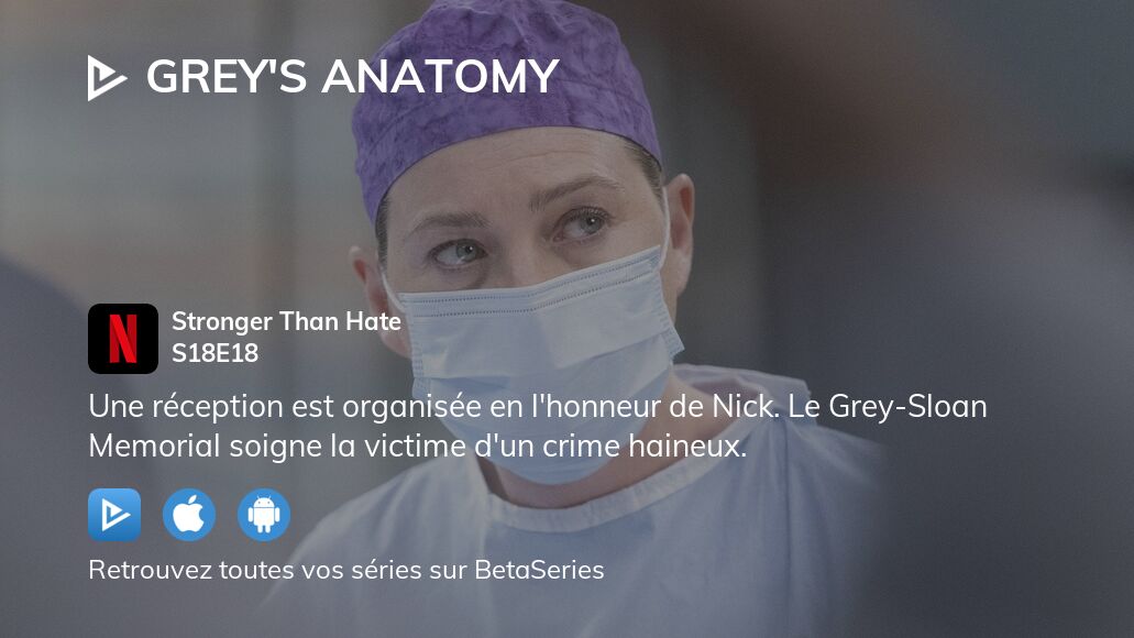 Regarder Grey's Anatomy saison 18 épisode 18 en streaming complet