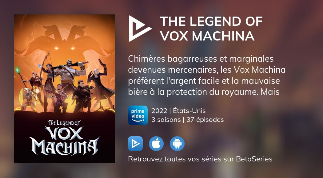 Regarder les épisodes de La Légende de Vox Machina en streaming complet