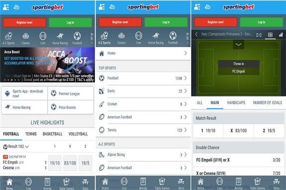 Sportingbet Mobile Android iOS iPhone
