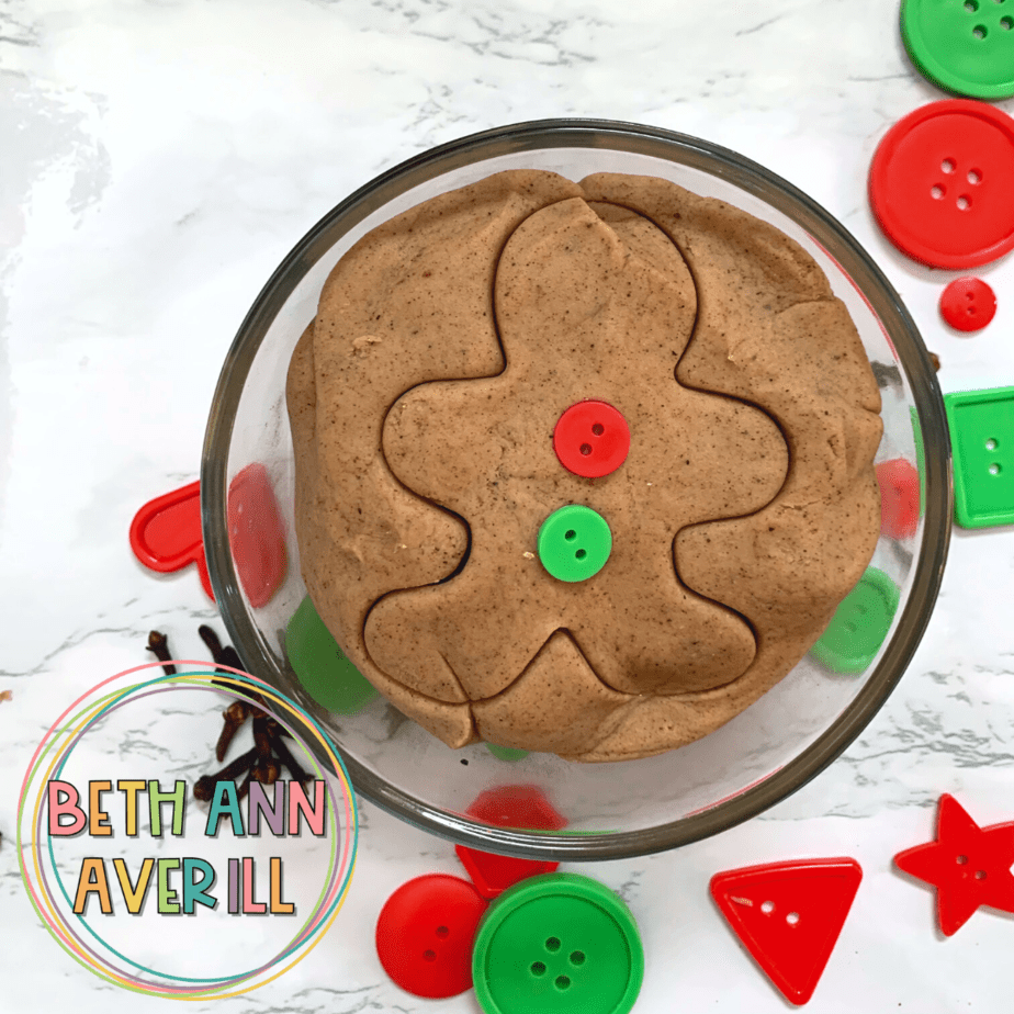 Gingerbread Playdough No Cook Recipe to Get in the Holiday Spirit