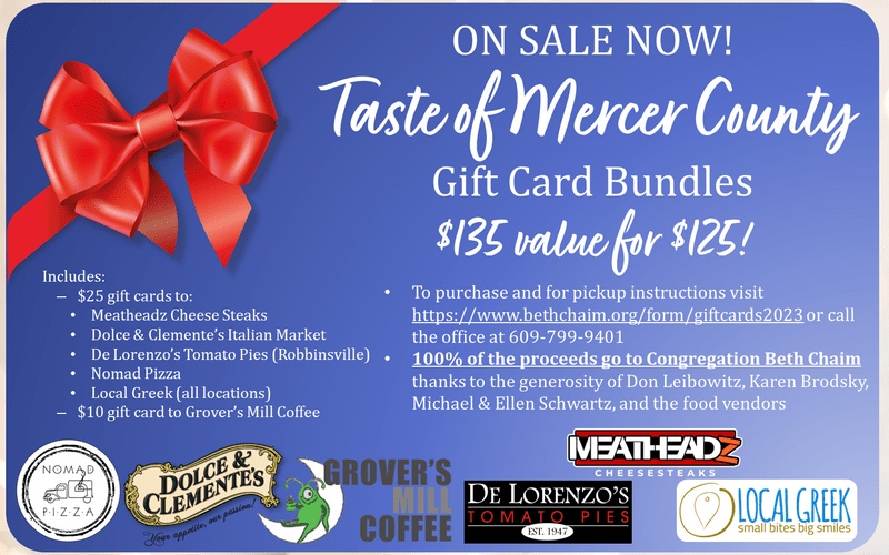 Gift Card Bundles Form Congregation Beth Chaim