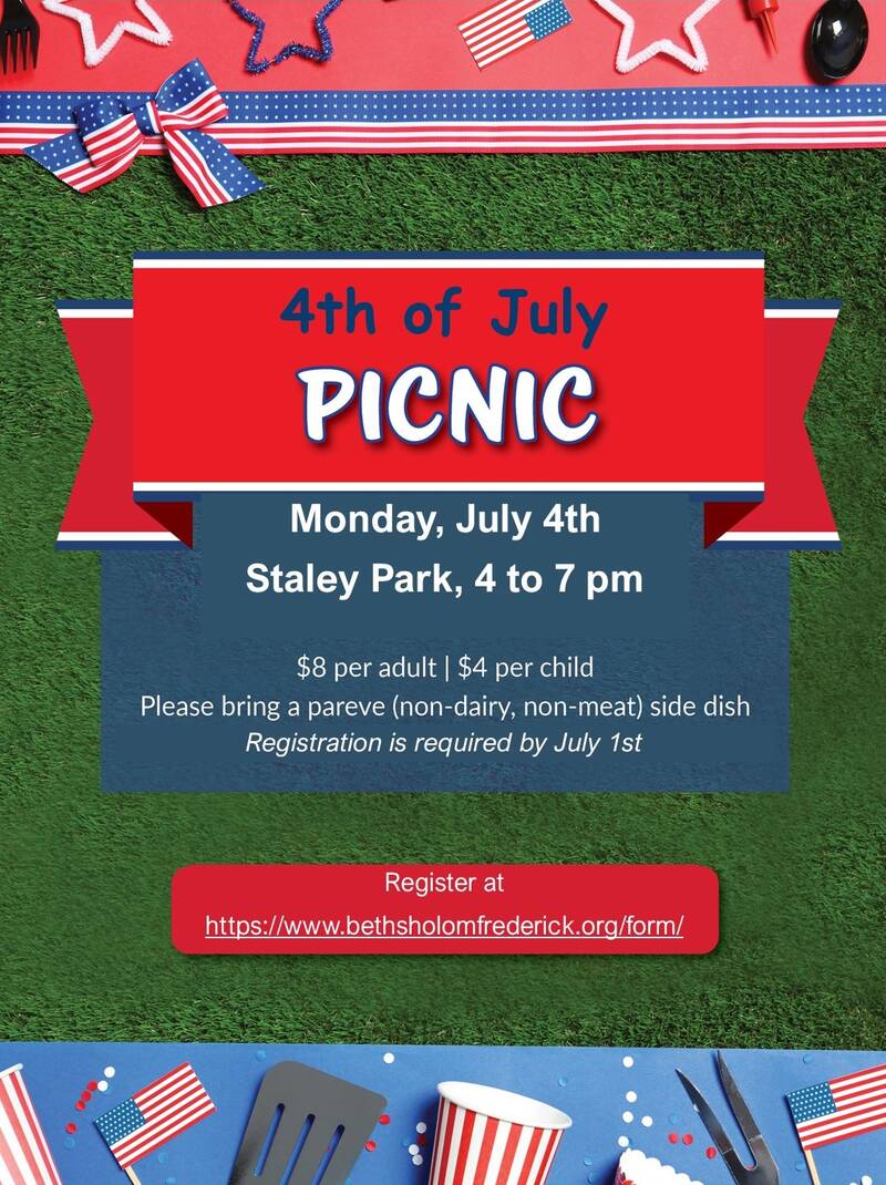4th of July Picnic Event Beth Sholom Congregation