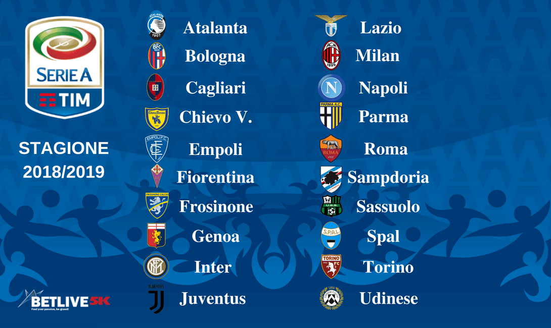 Italia Serie A stagione 2018/2019 Calendario Betlive5K IT Blog
