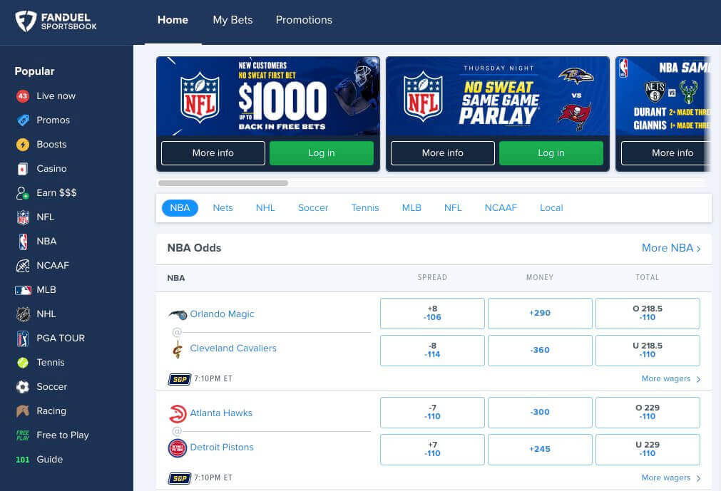 FanDuel NJ Sportsbook Review Get a 2500 No Sweat First Bet