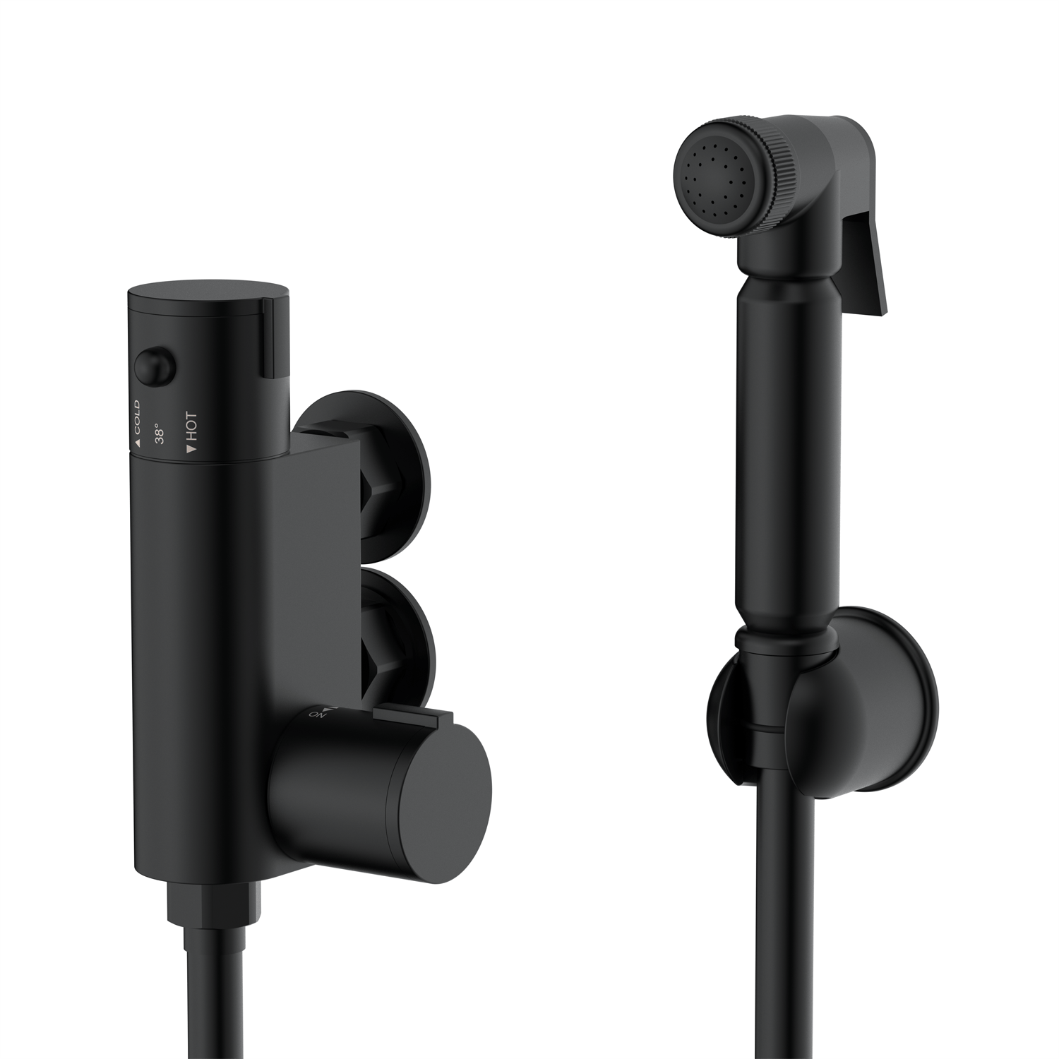 Black Thermostatic Douche Shower Spray Kit Arissa Better Bathrooms