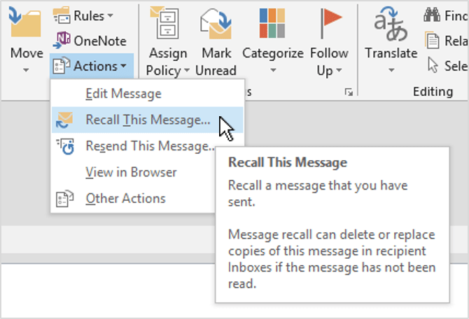 How to Recall Messages in Outlook BetterCloud Monitor