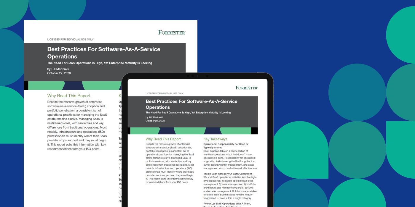 Forrester Research Publishes Best Practices Report on SaaS Operations