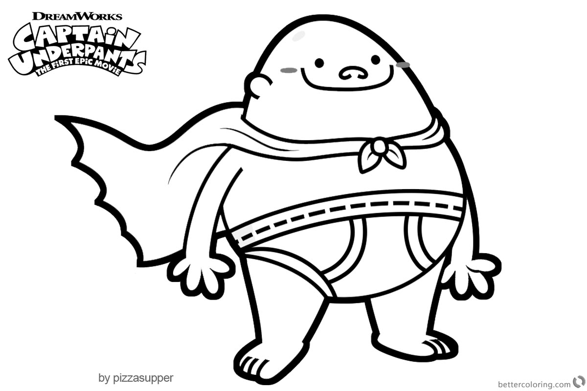 Captain underpants coloring pages Hellokids.com
