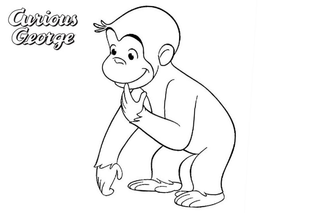 Curious Coloring Pages Line Drawing Free Printable Coloring Pages
