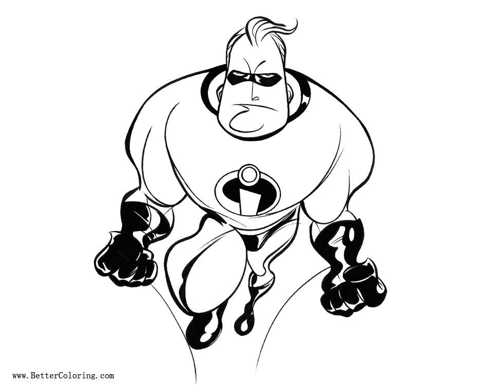 Incredibles Coloring Pages Mr Incredible by dfridolfs Free Printable