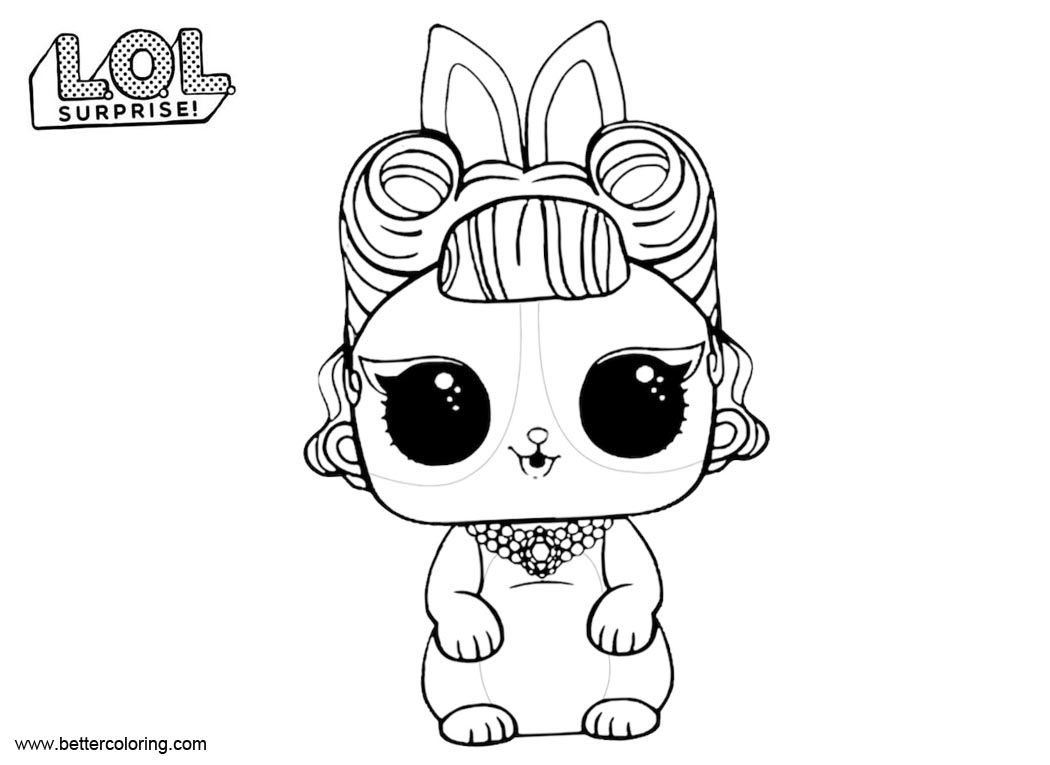LOL Surprise Pets Coloring Pages Jitter Critter Free Printable