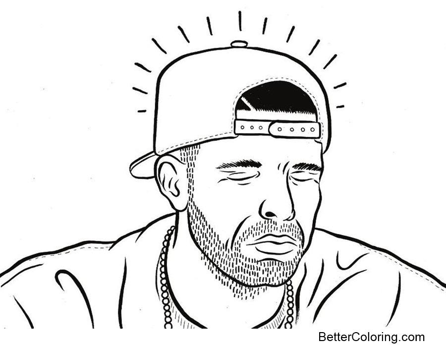 Rapper Drake Coloring Pages Free Printable Coloring Pages