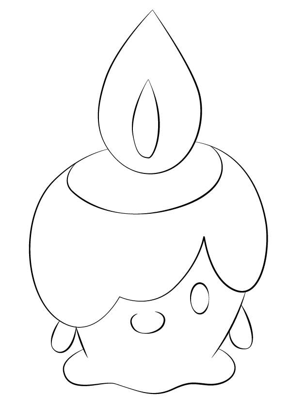 Litwick from Pokemon Coloring Pages Free Printable Coloring Pages