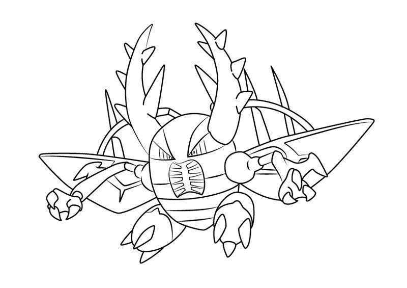 Mega Pinsir from Pokemon Coloring Pages Free Printable Coloring Pages