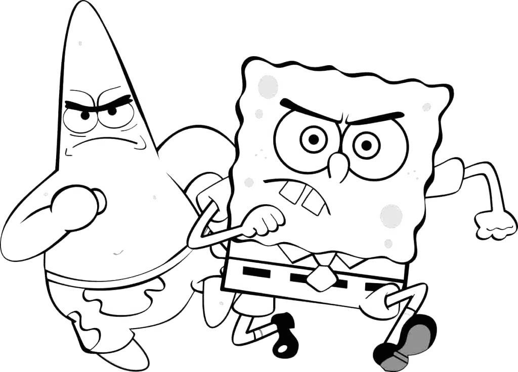 Squidward Coloring Pages Patrick Star And SpongeBob SquarePants Free