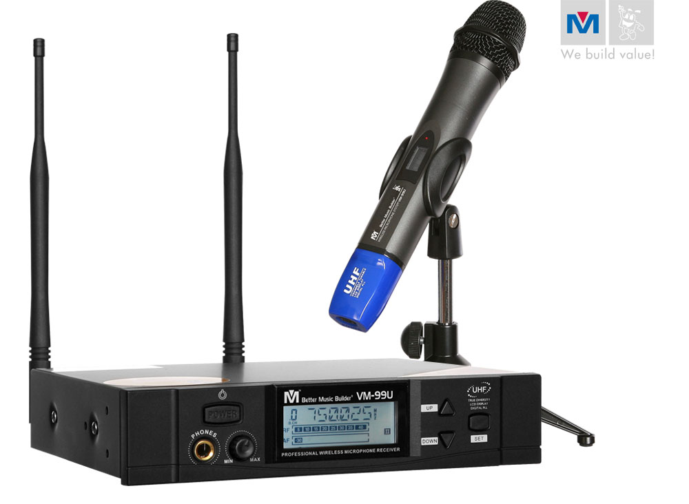 VM99U Professional UHF Wireless Microphone System Better Music Builder