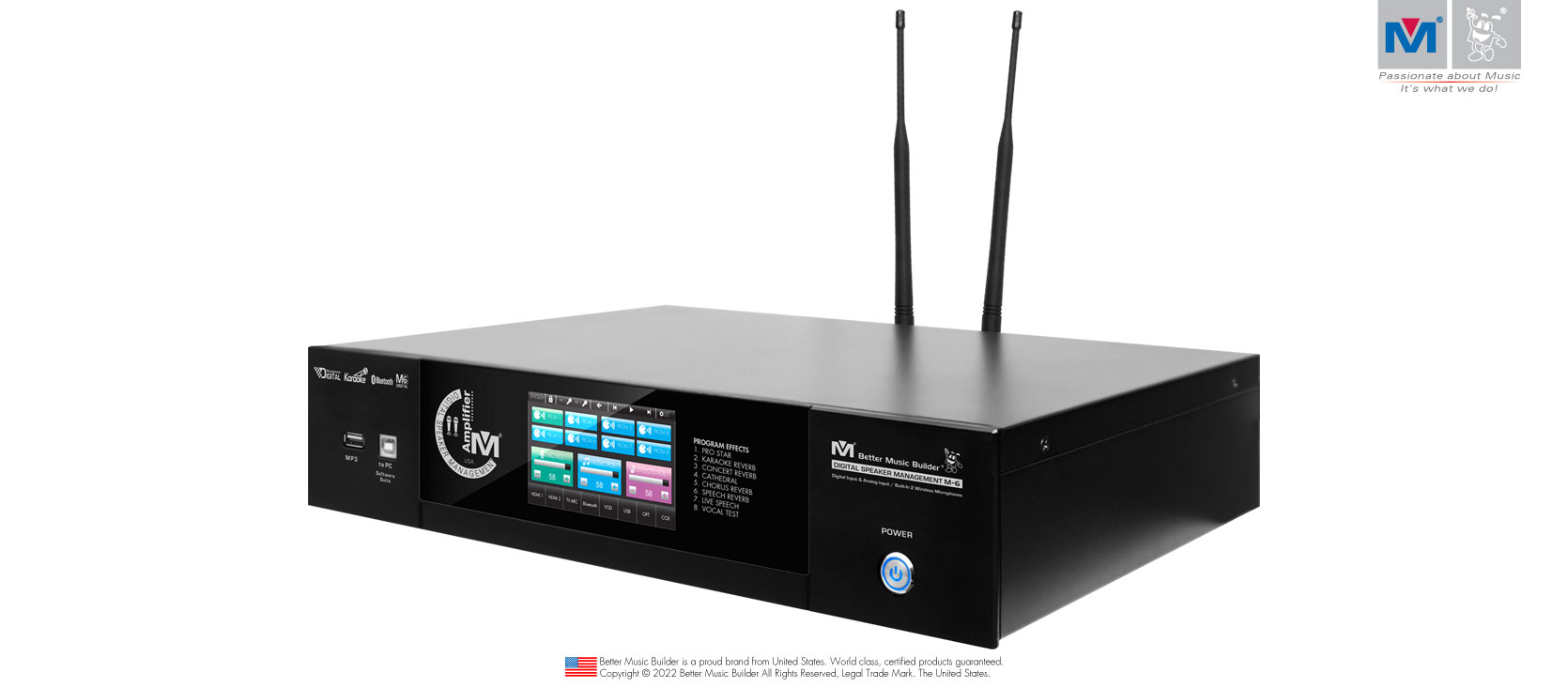 M6 1500W Digital Speaker Management Amplifier Better Music Builder