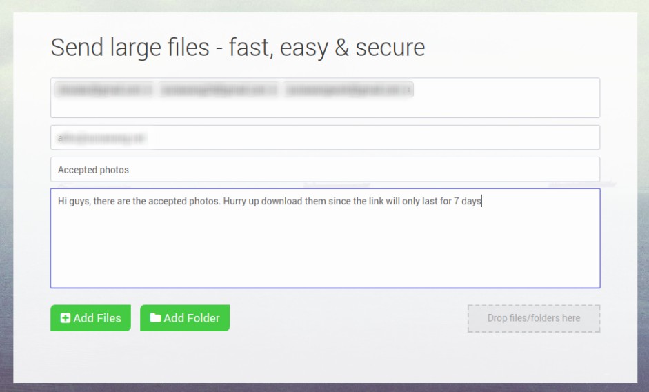 Transfer Big Files Free Email or Send Large Files