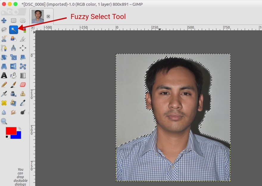 GIMP Tutorial How to Change the Background Color of a Photo with GIMP