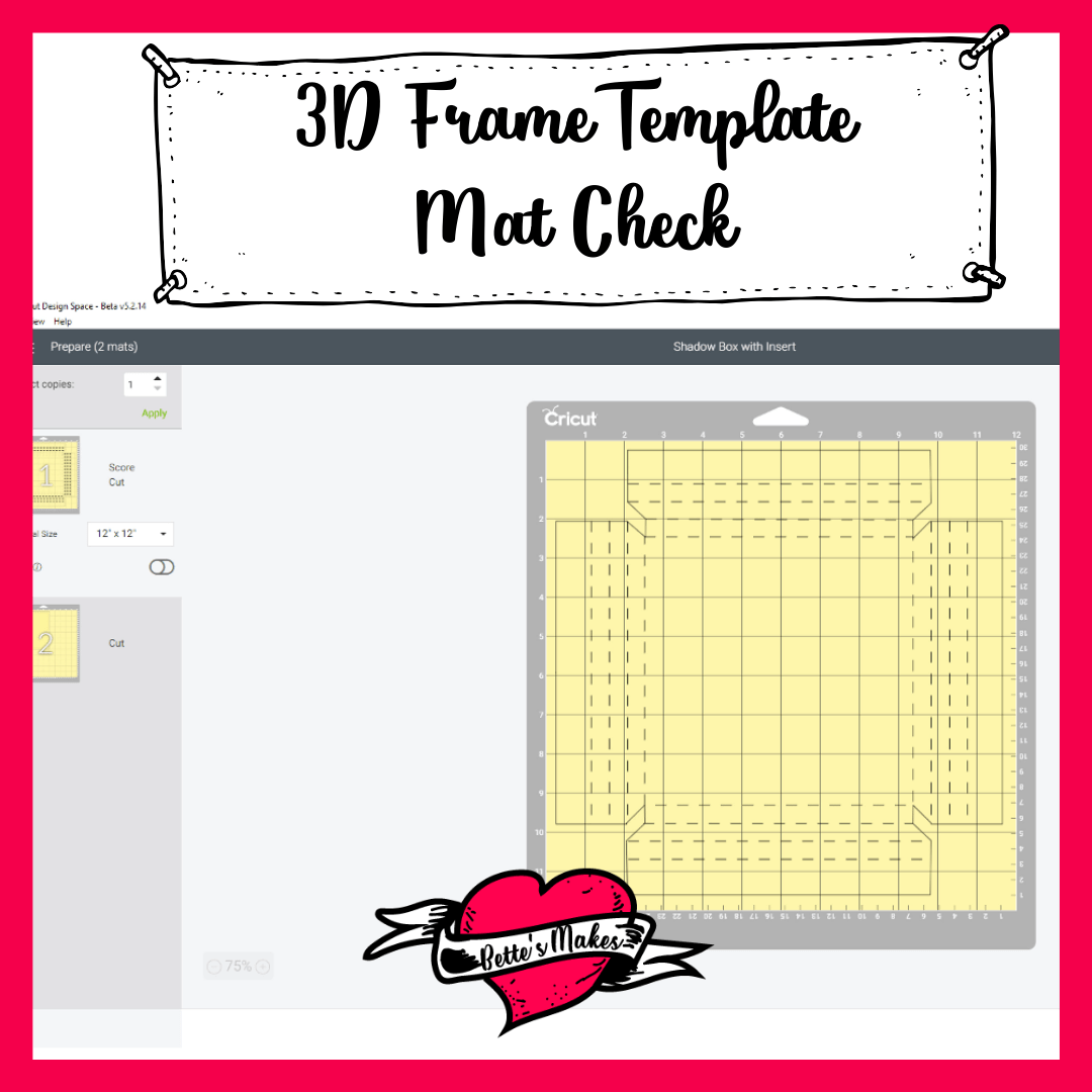 3D Frame Using Your Cricut and Cardstock Bettes Makes