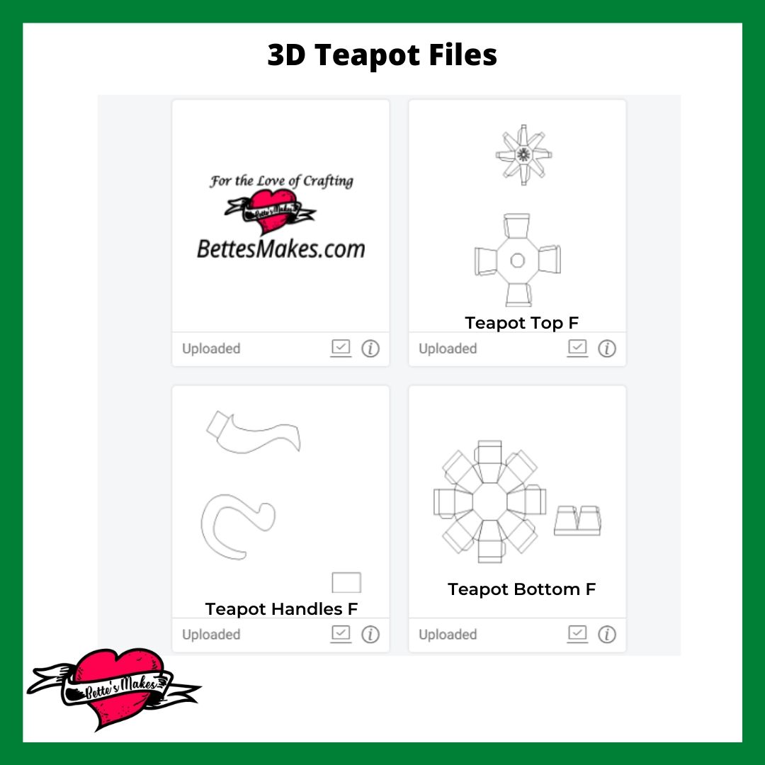 Pretty Paper Teapot Template Files Free Tutorial Bettes Makes